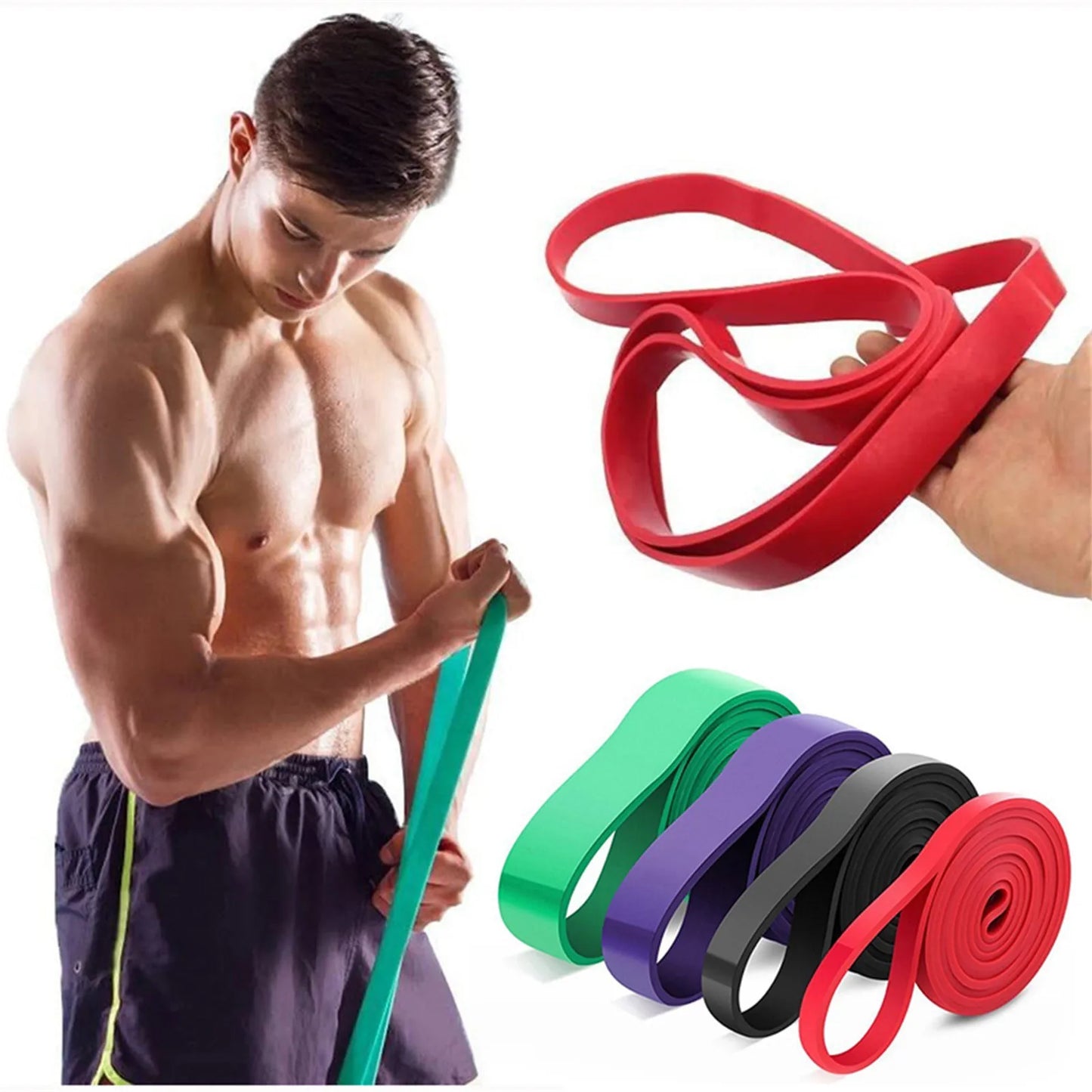 4pcs Power Flex Resistance Bands